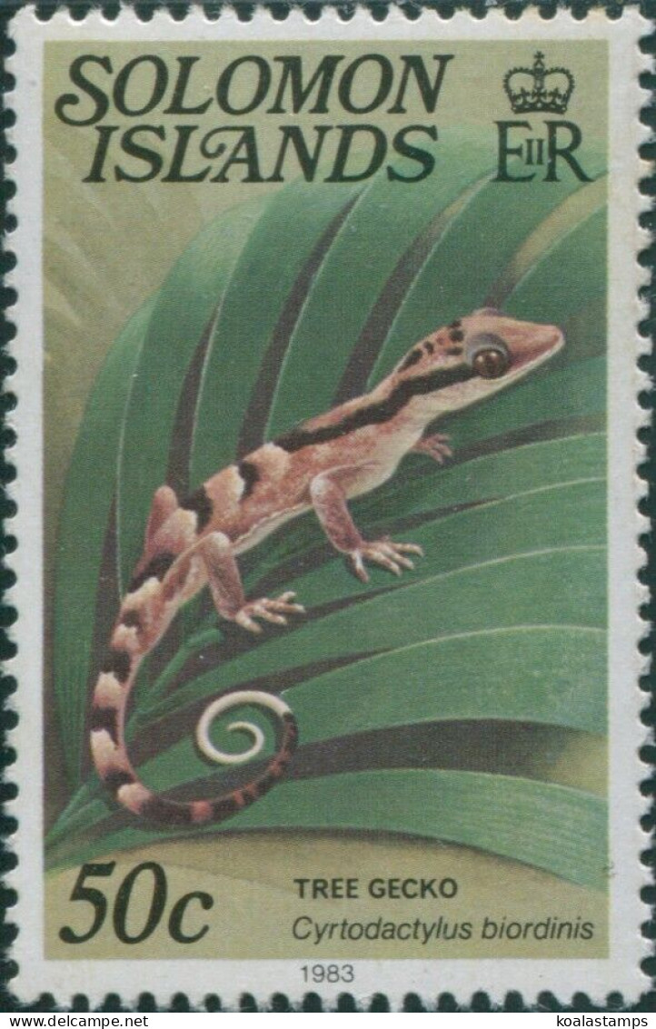 Solomon Islands 1979 SG400cB 50c Tree Gecko Date Imprint MNH - Islas Salomón (1978-...)