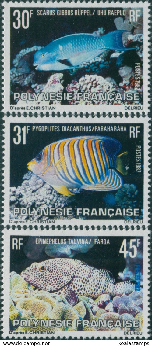 French Polynesia 1982 Sc#355-357,SG360-362 Fish Set MNH - Altri & Non Classificati