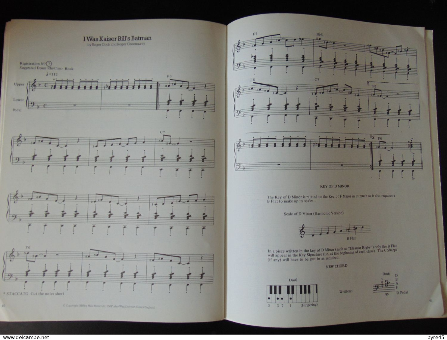 PARTITION THE COMPLETE ORGAN PLAYER BOOK TWO BY KENNETH BAKER - Keyboard Instruments