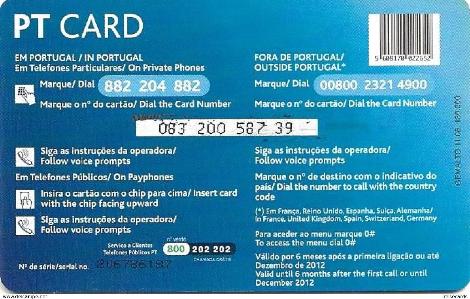 Portugal: Portugal Telecom - 2008 Forma Mais Fácil (GEM5 Red) - Portogallo