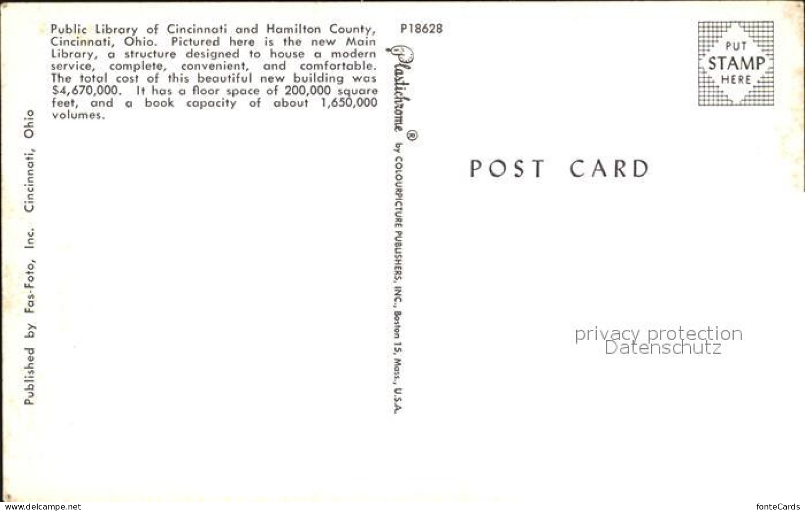 72419792 Cincinnati Ohio Public Library Of Cincinnati And Hamilton County Cincin - Other & Unclassified