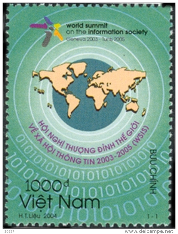 Vietnam 2158 Carte , Télécom , Informatique , Satellite , @ - Autres & Non Classés