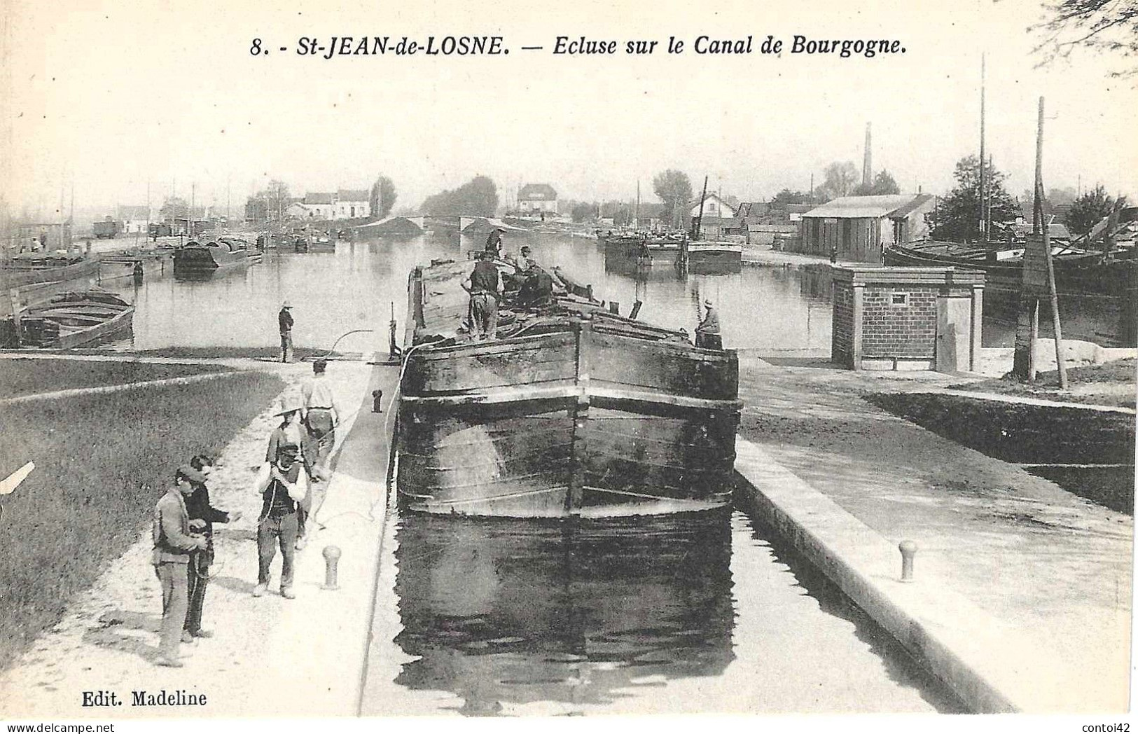 21 SAINT JEAN DE LOSNE PENICHE ECLUSE CANAL DE BOURGOGNE NAVIGATION FLUVIALE TRANSPORTS - Autres & Non Classés