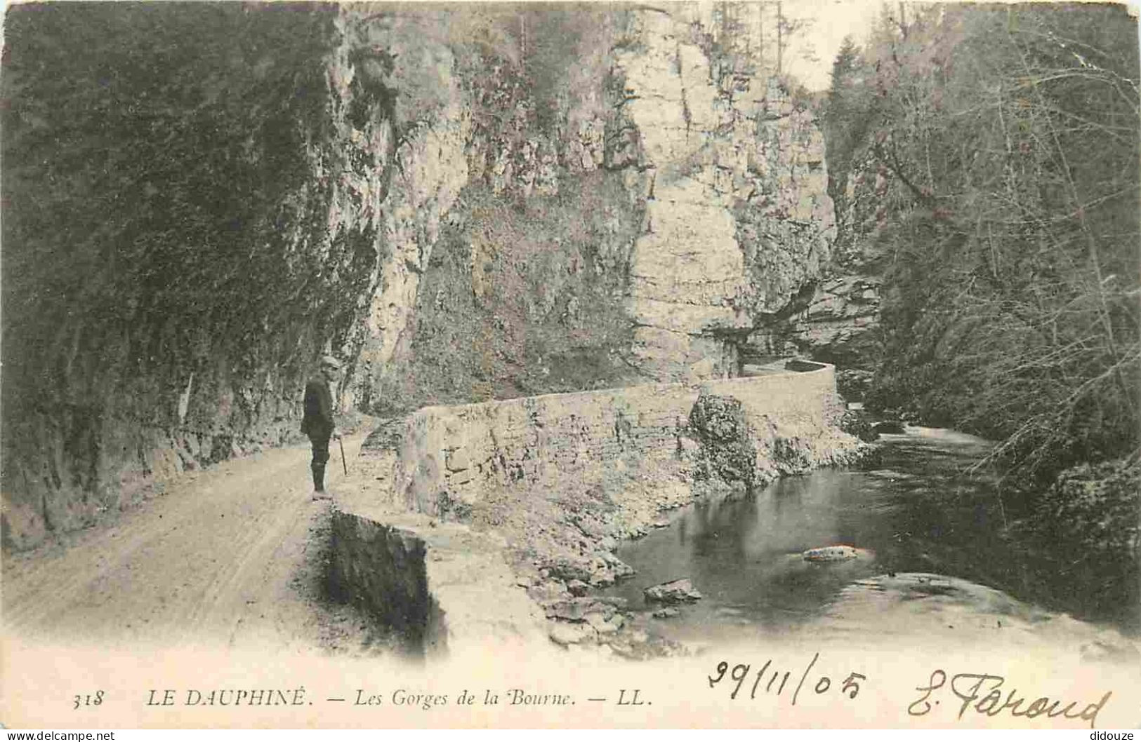 38 - Isère - Les Gorges De La Bourne - Animée - Précurseur - CPA - Oblitération Ronde De 1905 - Voir Scans Recto-Verso - Autres & Non Classés