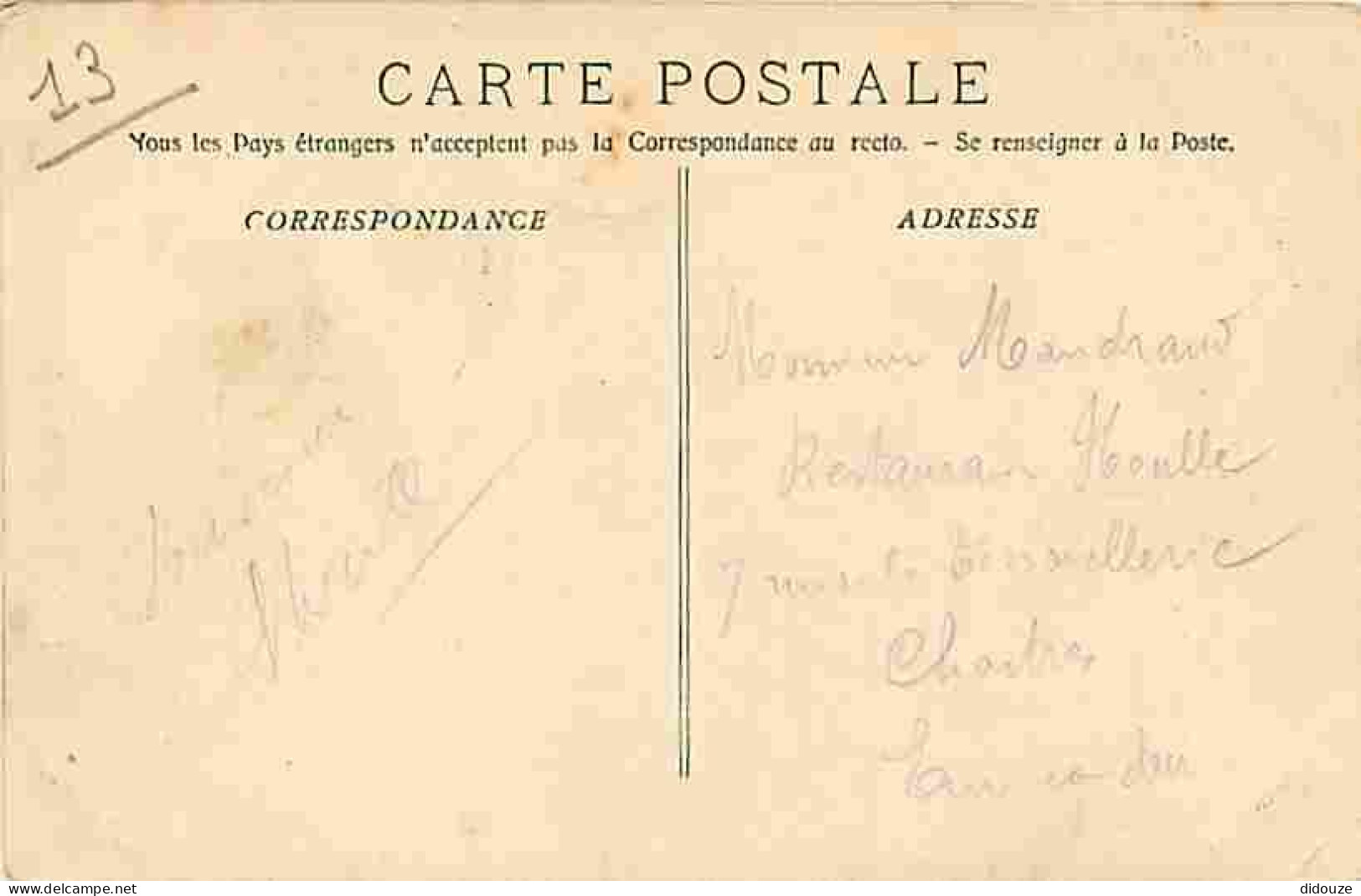 13 - Marseille - Le Phare Sainte Marie - Animée - Colorisée - Oblitération Ronde De 1908 - Etat Léger Pli Visible - CPA  - Unclassified