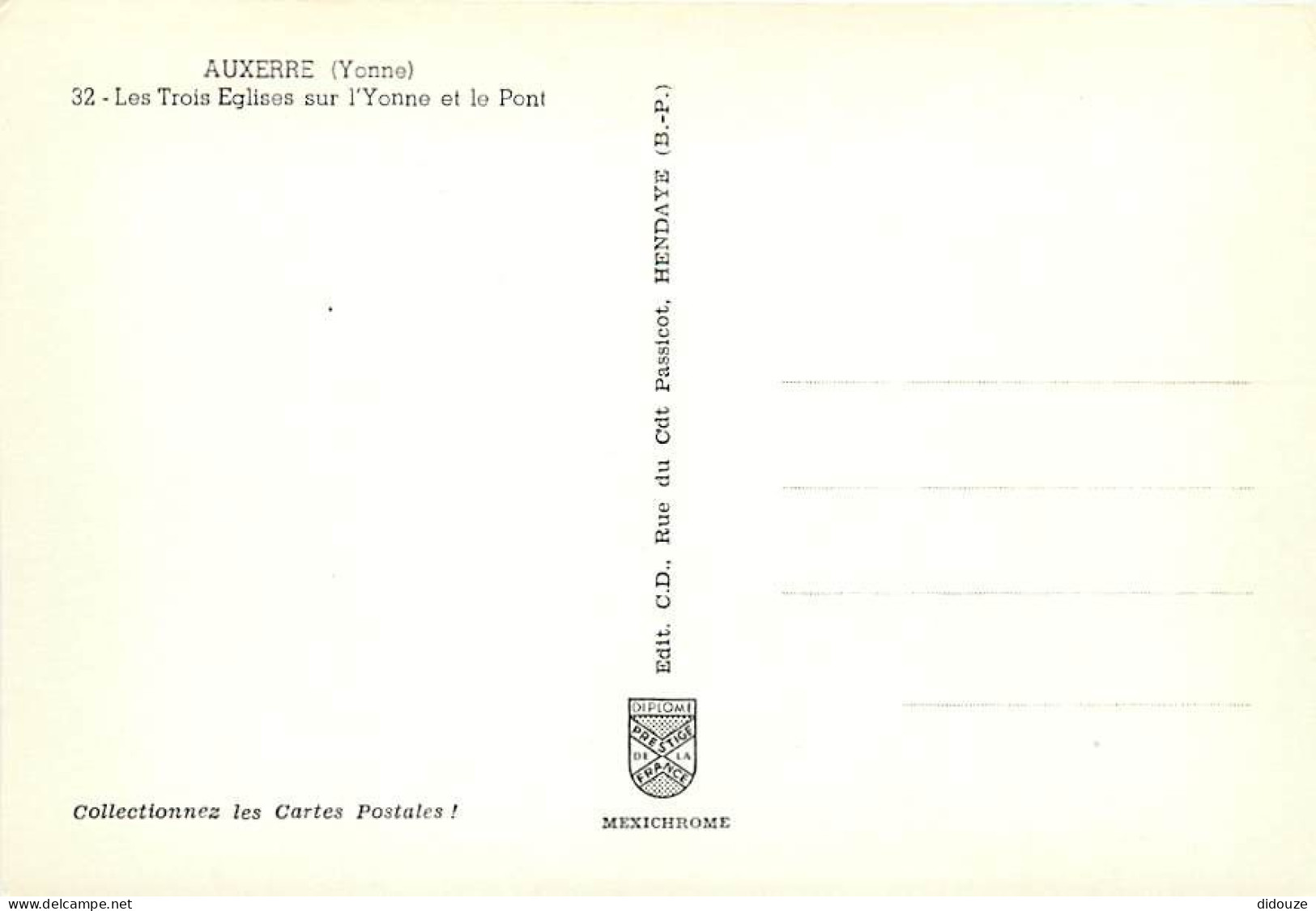 89 - Auxerre - Les Trois Eglises Sur L'Yonne Et Le Pont - Carte Neuve - CPM - Voir Scans Recto-Verso - Auxerre