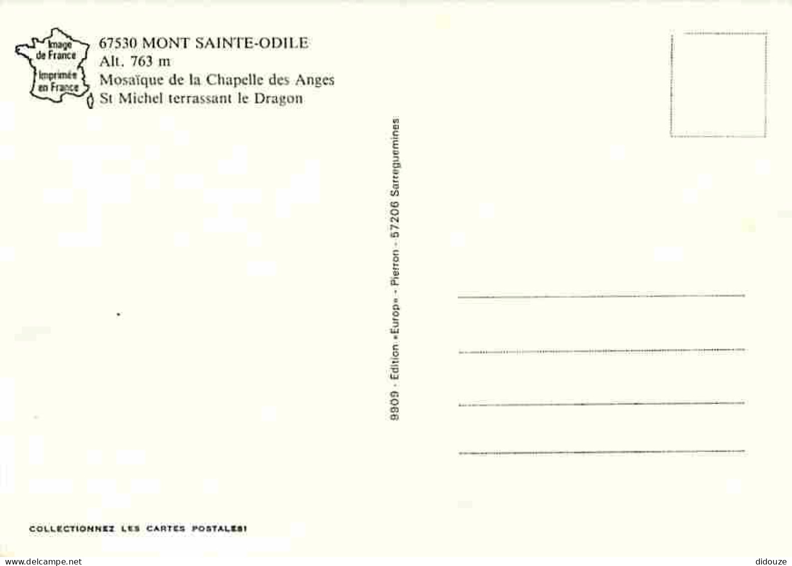 68 - Mont Saint Odile - Mosaique De La Chapelle Des Anges - St Michel Terrassant Le Dragon - CPM - Voir Scans Recto-Vers - Andere & Zonder Classificatie
