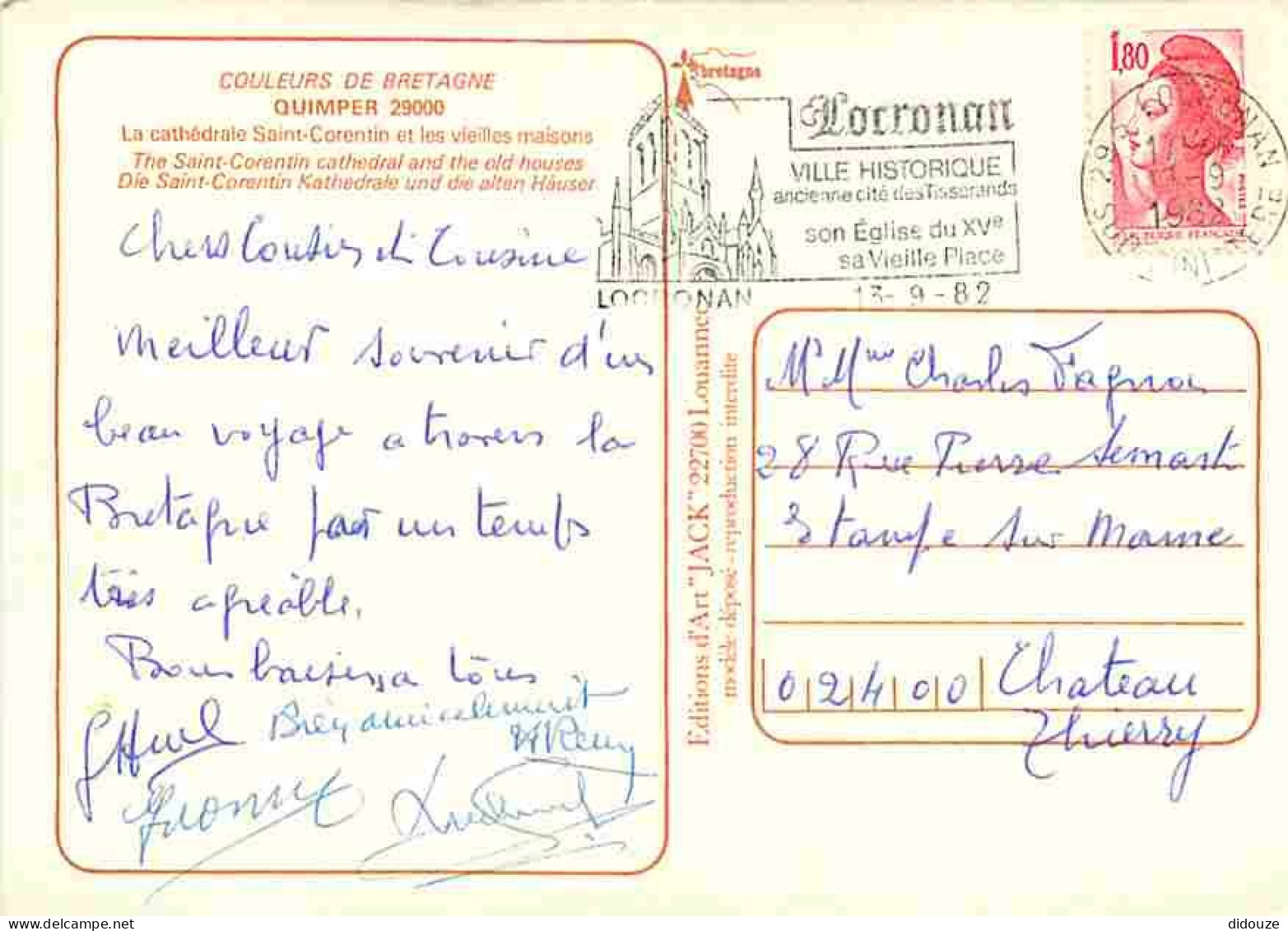 29 - Quimper - Multivues - Flamme Postale - Voir Scans Recto Verso  - Quimper