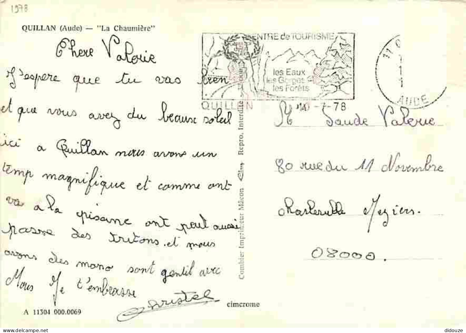 11 - Quillan - La Chaumière - Flamme Postale De Quillan - CPM - Voir Scans Recto-Verso - Autres & Non Classés