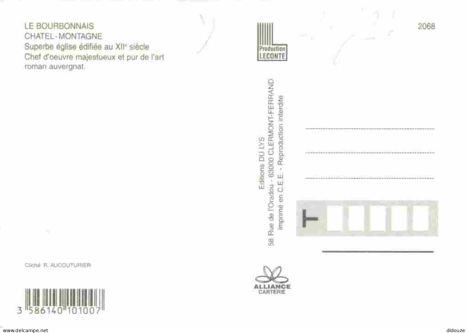 03 - Chatel-Montagne - L'église Romane - CPM - Carte Neuve - Voir Scans Recto-Verso - Autres & Non Classés