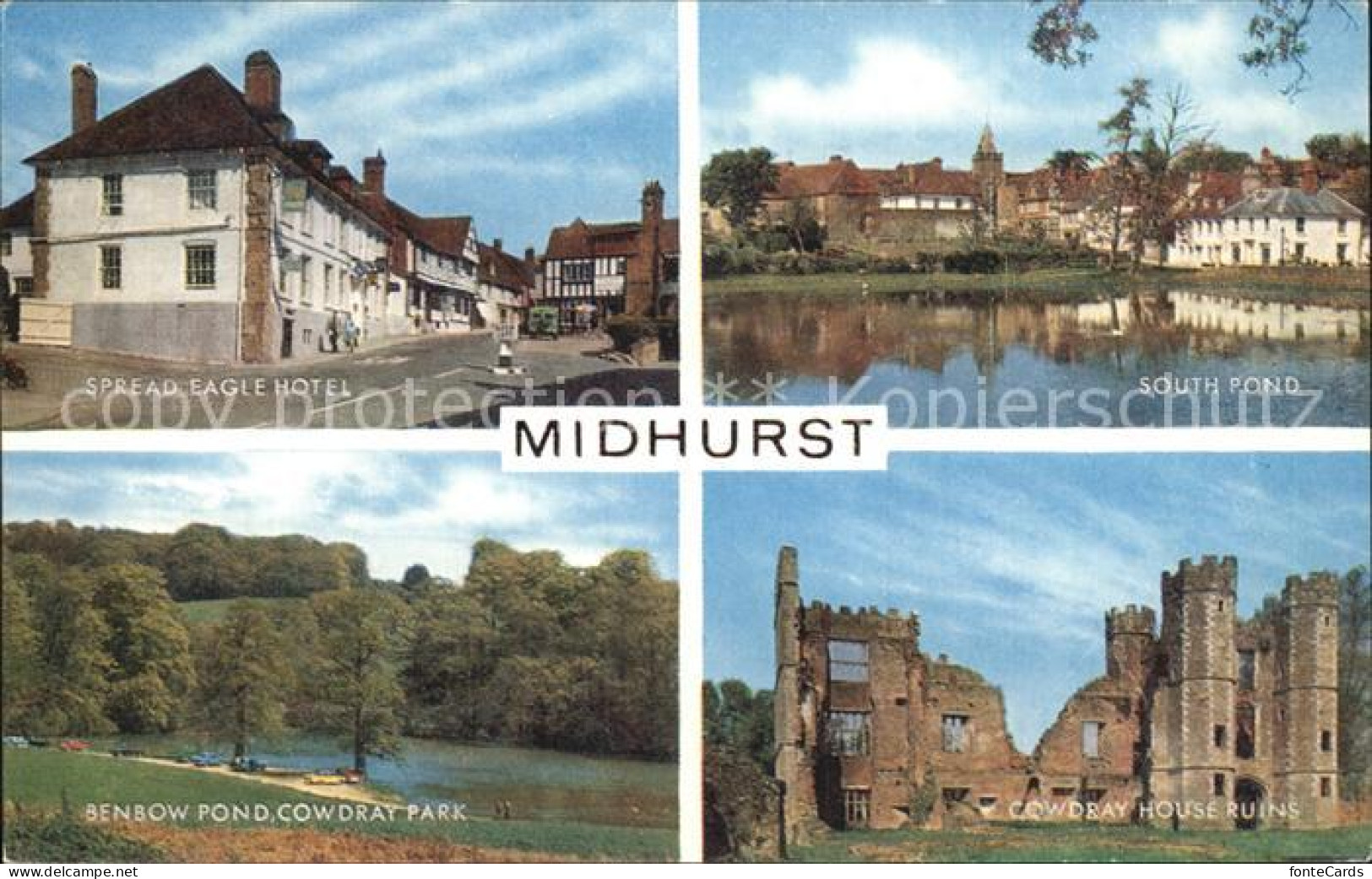 72414605 Midhurst Spread Eagle Hotel South Pond Cowdray House Ruins Benbow Pond  - Autres & Non Classés