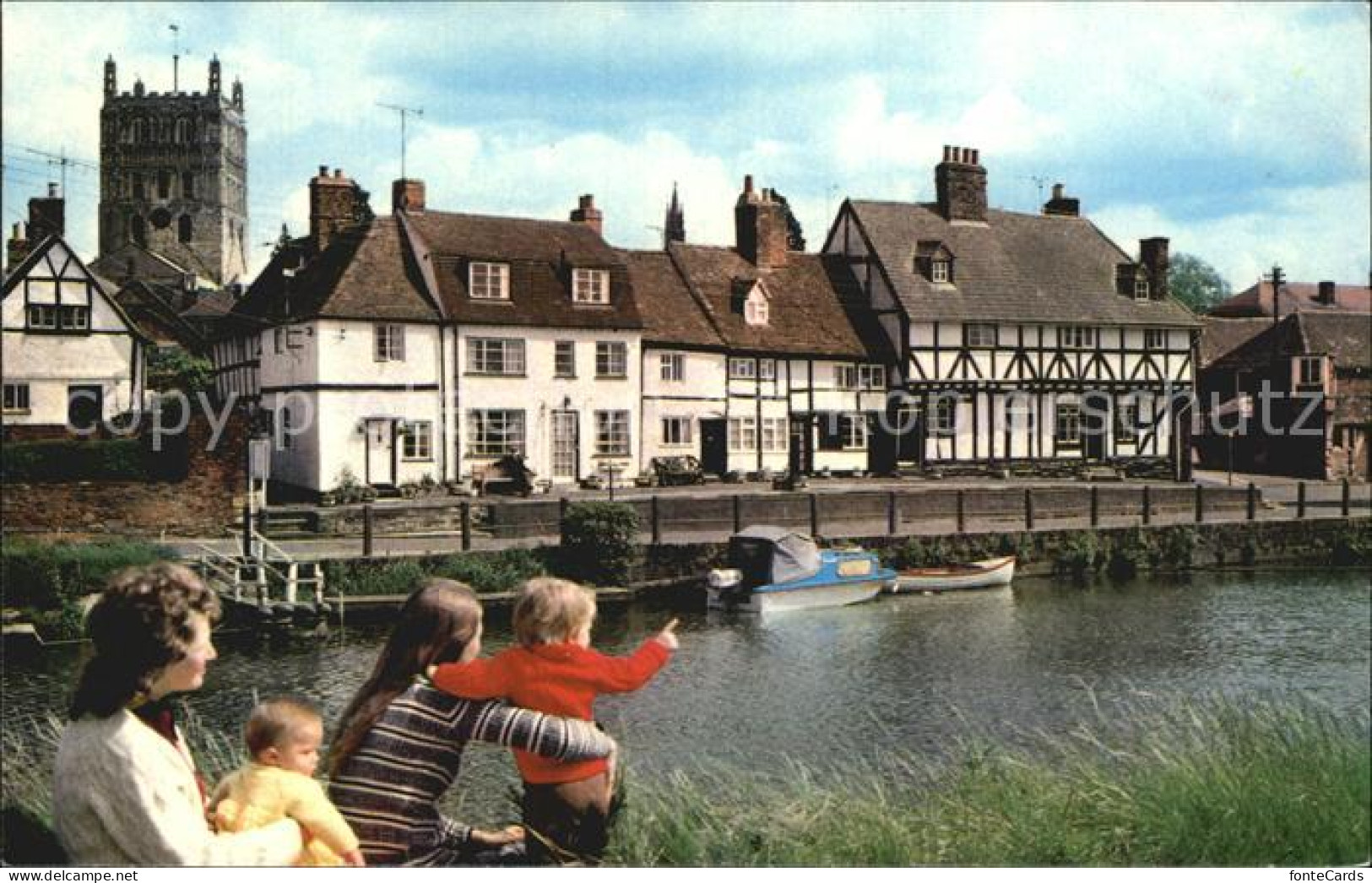 72414192 Tewkesbury River Avon Near Abel Fletchers Mill  - Andere & Zonder Classificatie