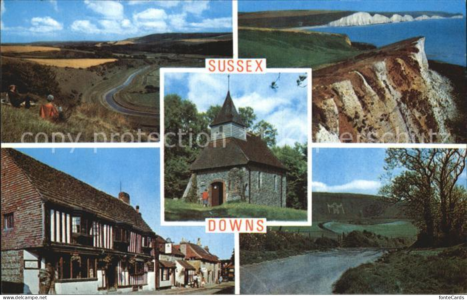 72414189 Alfriston Star Inn Lullington Church Wilmington Giant Cuckmere Valley S - Autres & Non Classés