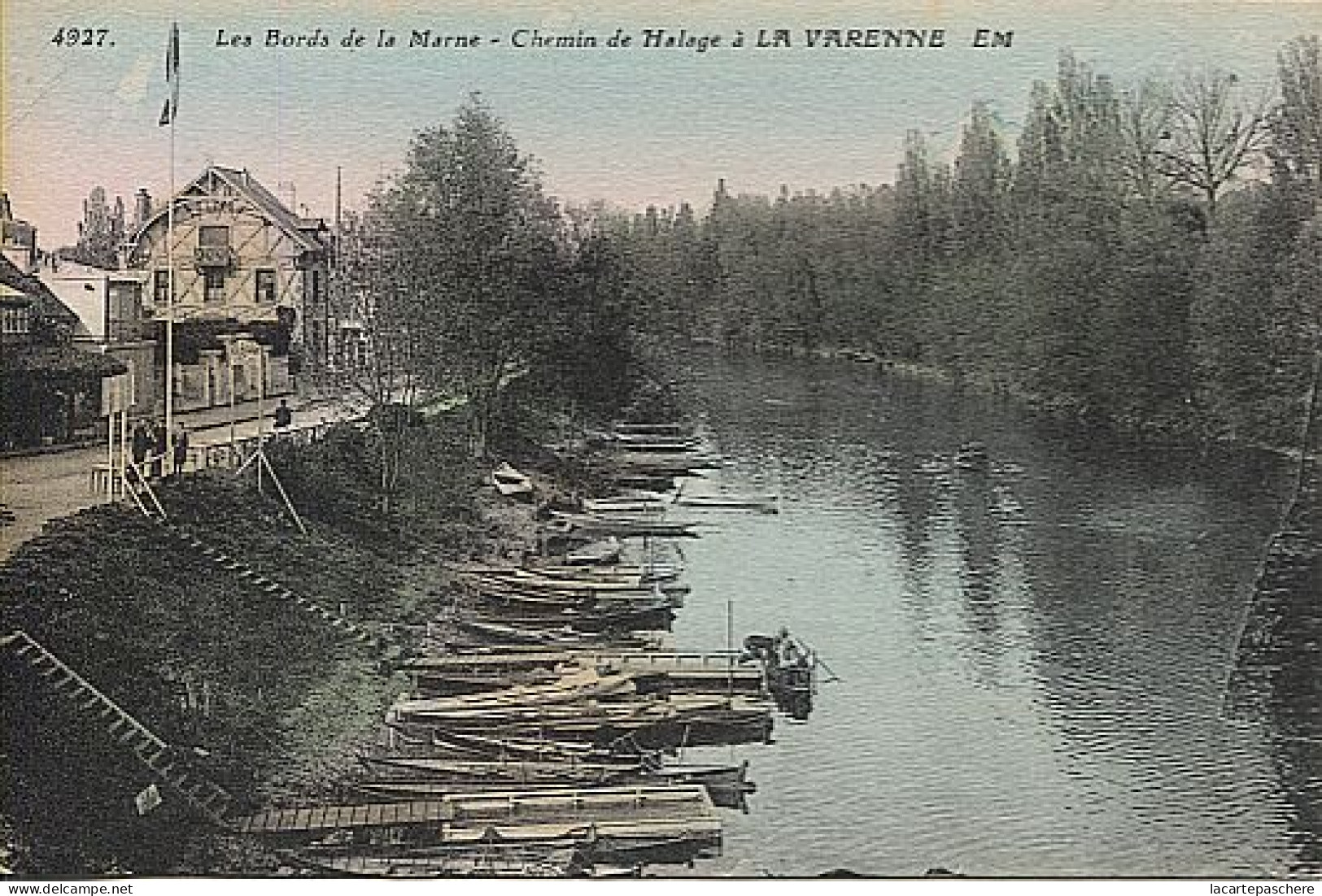 X122266 VAL DE MARNE LA VARENNE LES BORDS DE LA MARNE CHEMIN DE HALAGE PENICHE PENICHES BATELLERIE - Andere & Zonder Classificatie