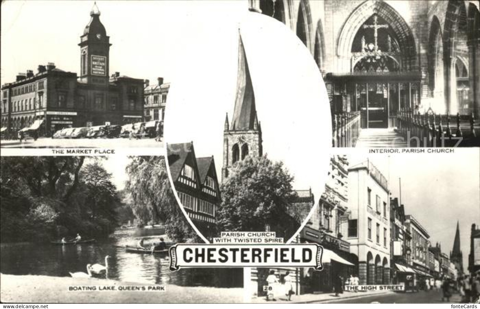 72409590 Chesterfield Interior Parish Church Market High Street  - Other & Unclassified
