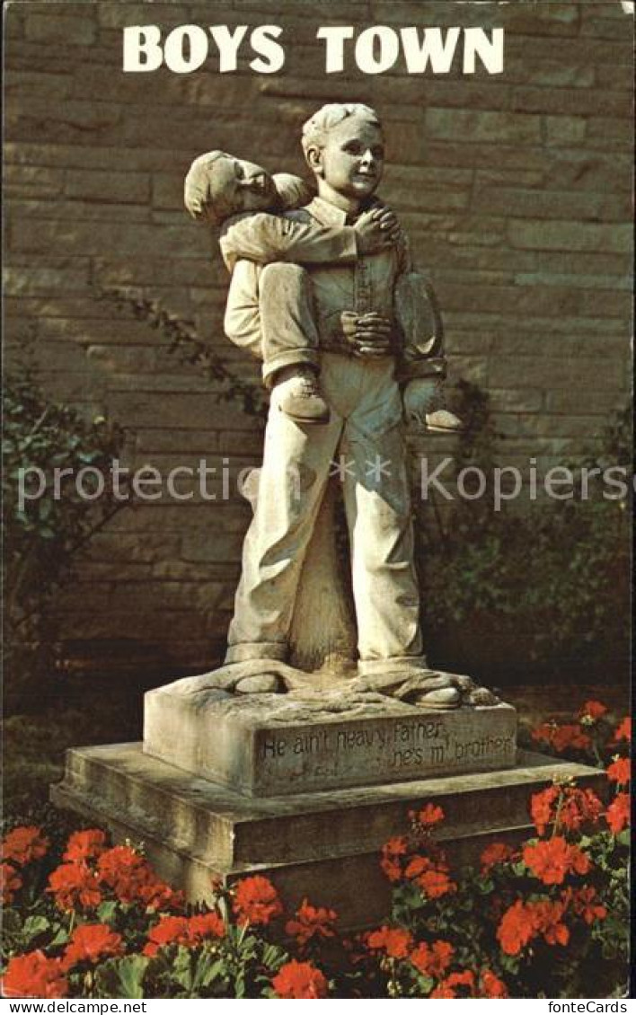 72409030 Boys_Town Statue Symbolic Zwei Jungen - Other & Unclassified