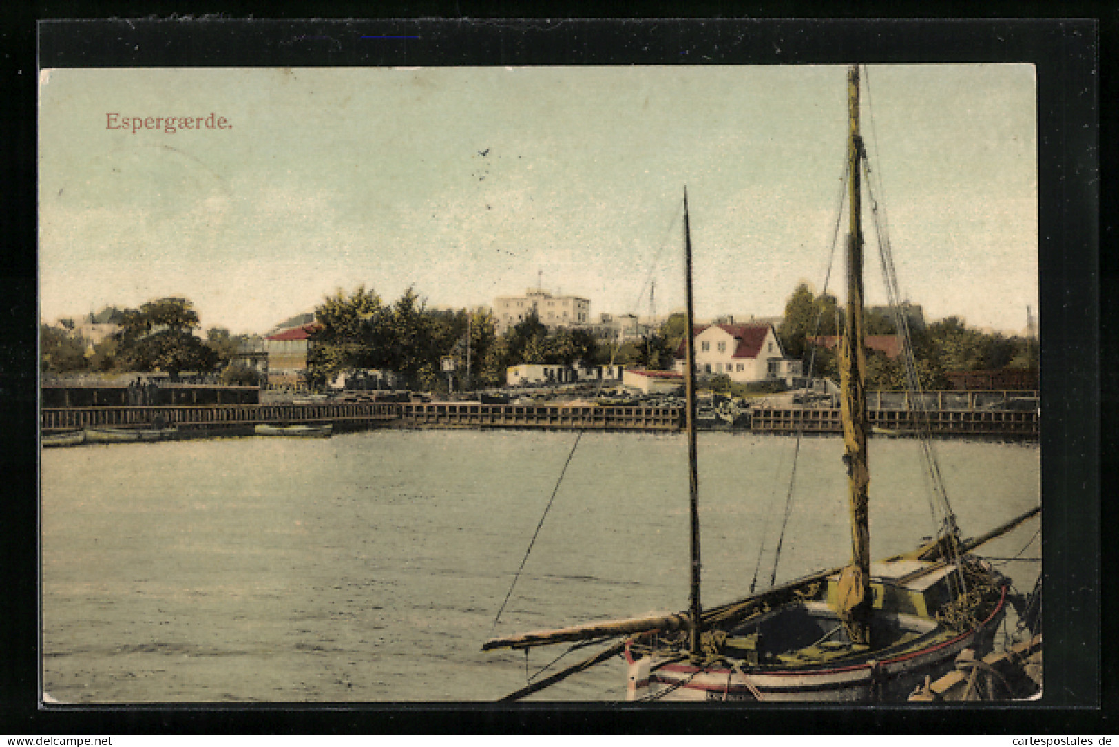 AK Espergaerde, Hafen Mit Ortspanorama  - Denmark