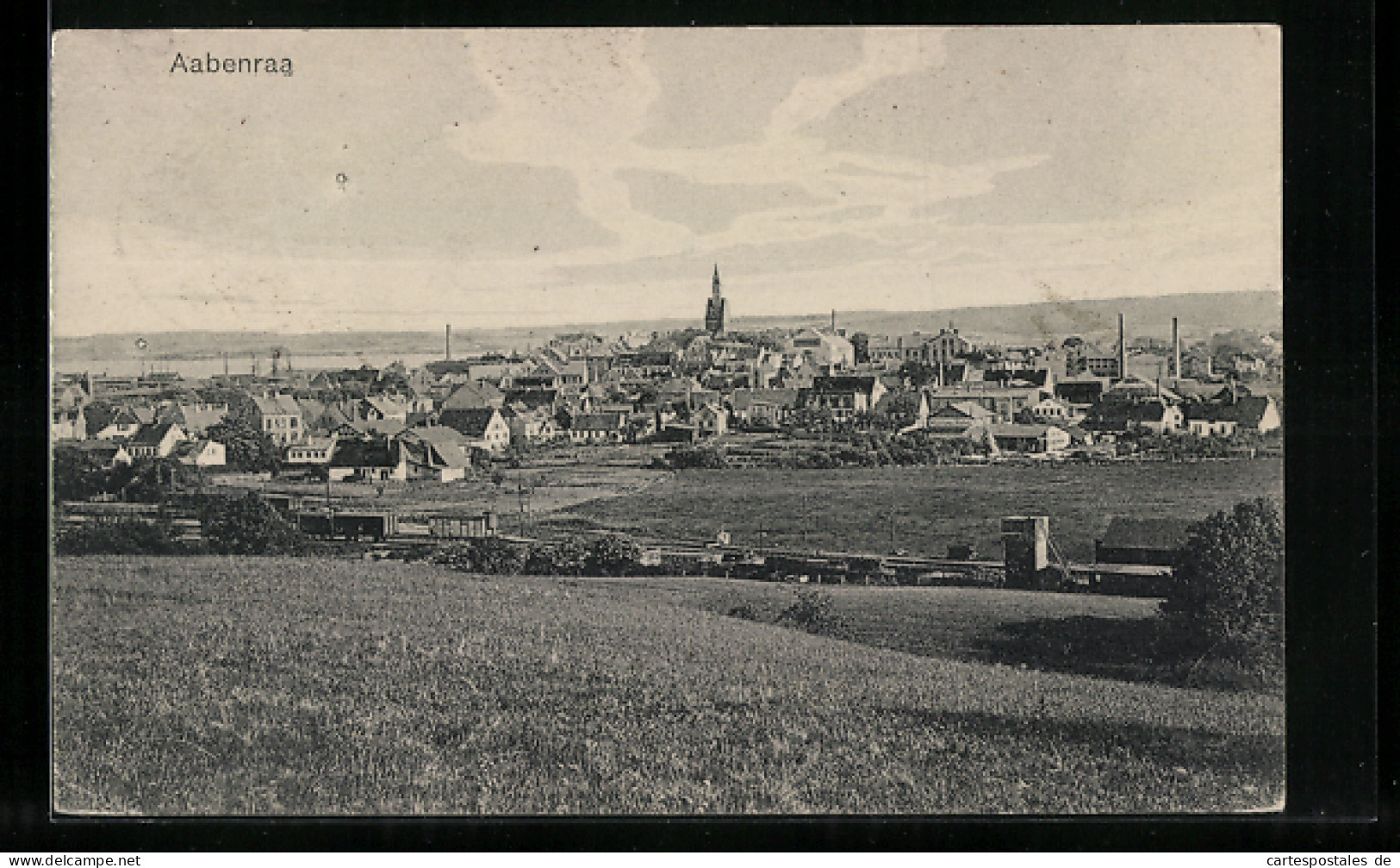 AK Aabenraa, Ortsansicht Mit Landstrasse, Von Einem Feld Gesehen  - Denmark