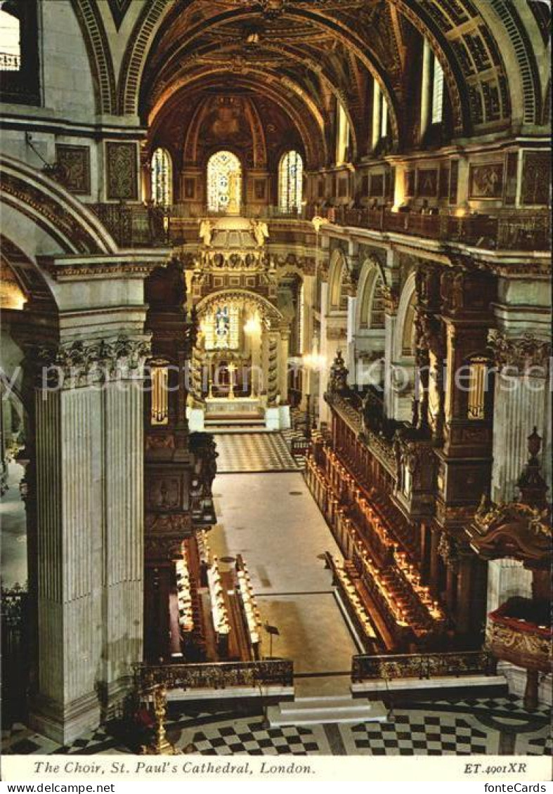 72406156 London Choir St Pauls Cathedral Chor Kathedrale - Autres & Non Classés