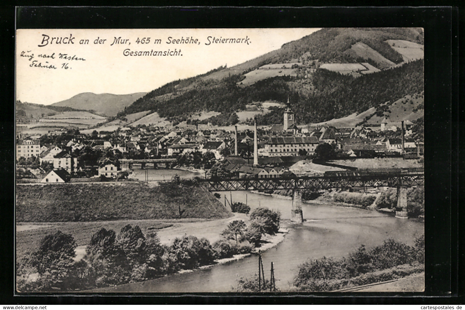 AK Bruck An Der Mur, Ortsansicht Aus Der Vogelschau  - Andere & Zonder Classificatie