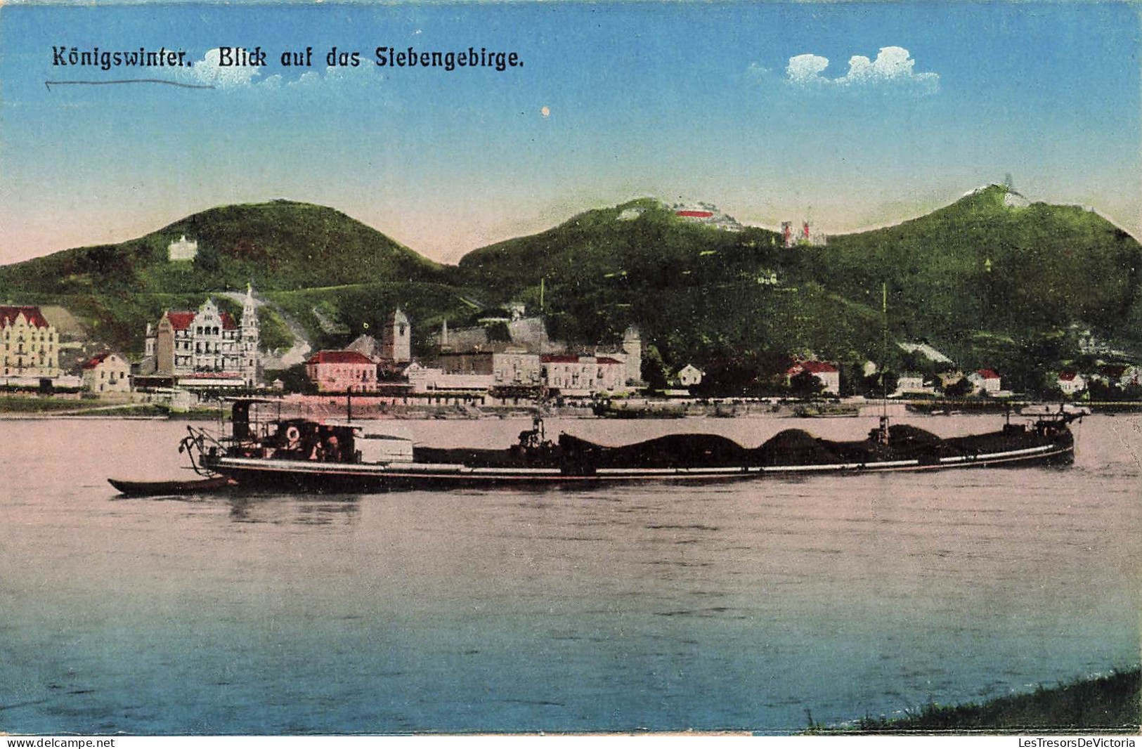 ALLEMAGNE - Konigswinter - Blidt Auf Das Slebengebirge - Vue D'ensemble - Bateau - La Mer - La Ville - Carte Postale - Königswinter