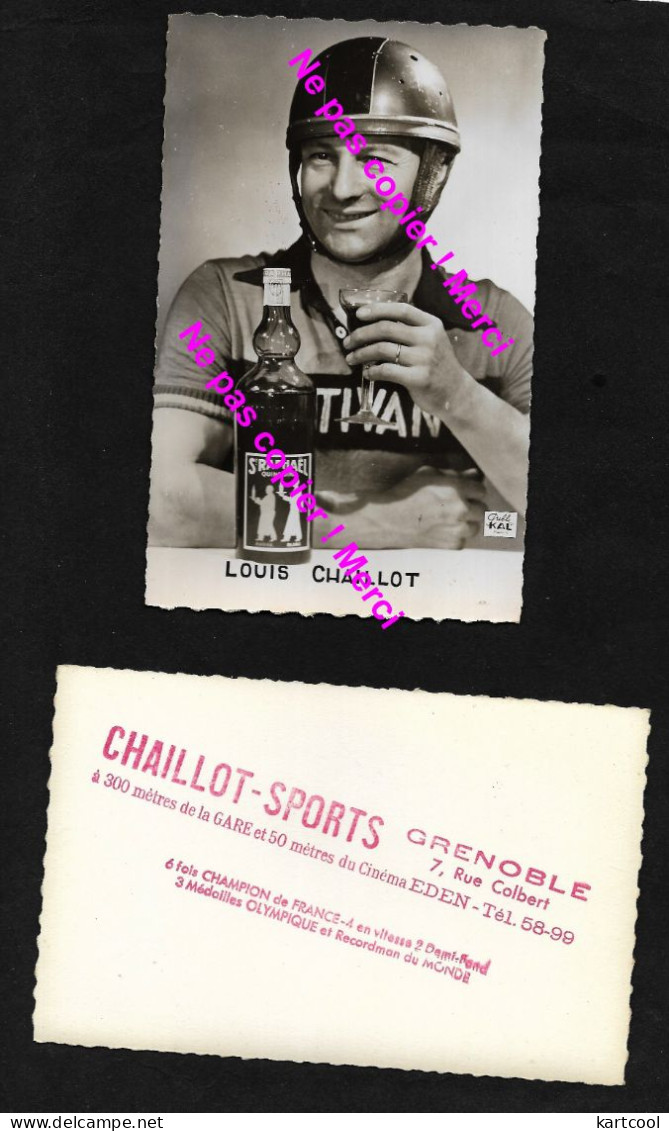 Louis Chaillot Cycliste Né à Chaumont Mort à Aubenas France Médaille Jeux Olympiques 1932 à Los Angeles Cachet Grenoble - Radsport