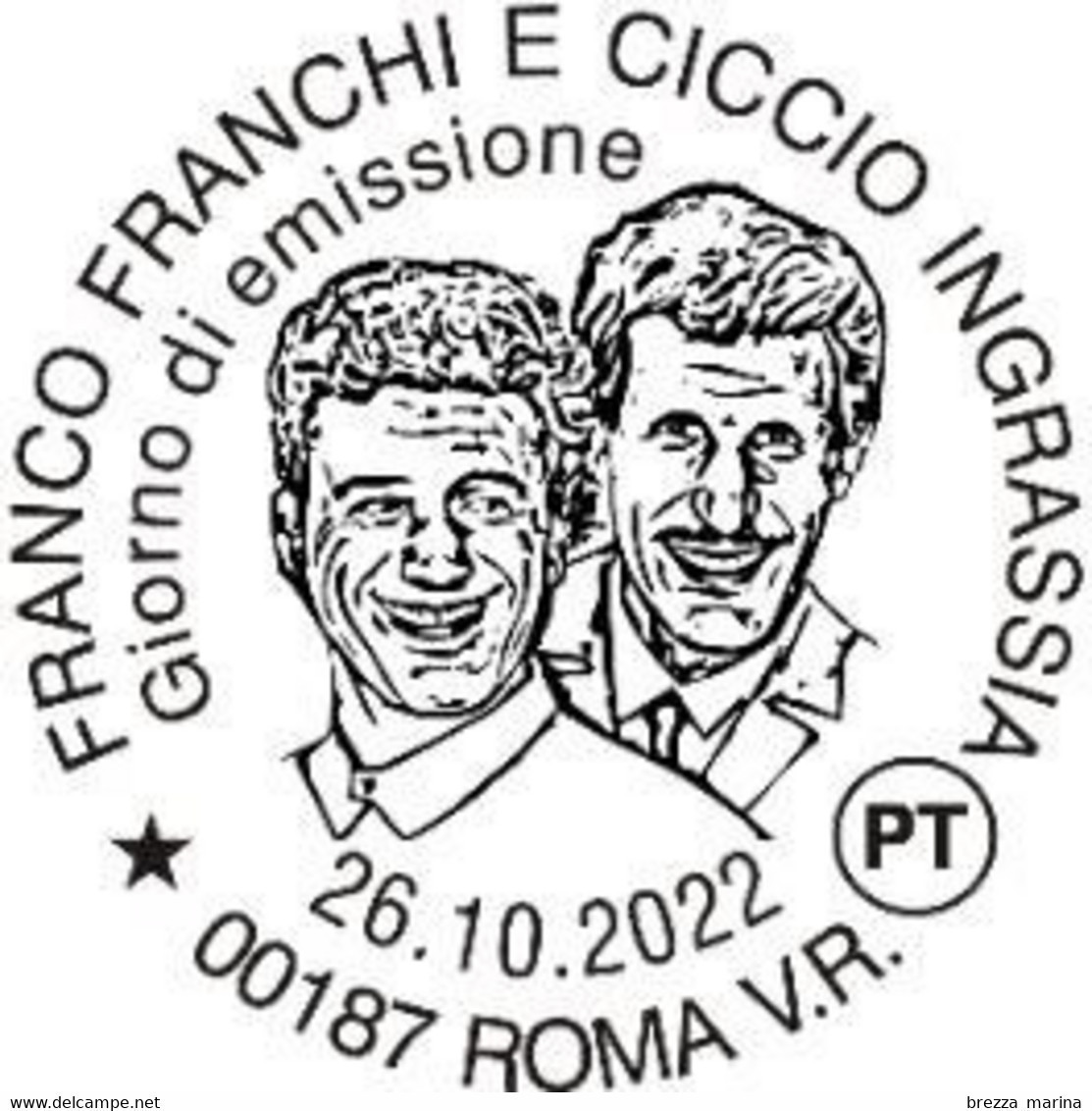 ITALIA - Usato - 2022 - Franco Franchi E Ciccio Ingrassia, Comici – Cinema – B - 2021-...: Afgestempeld