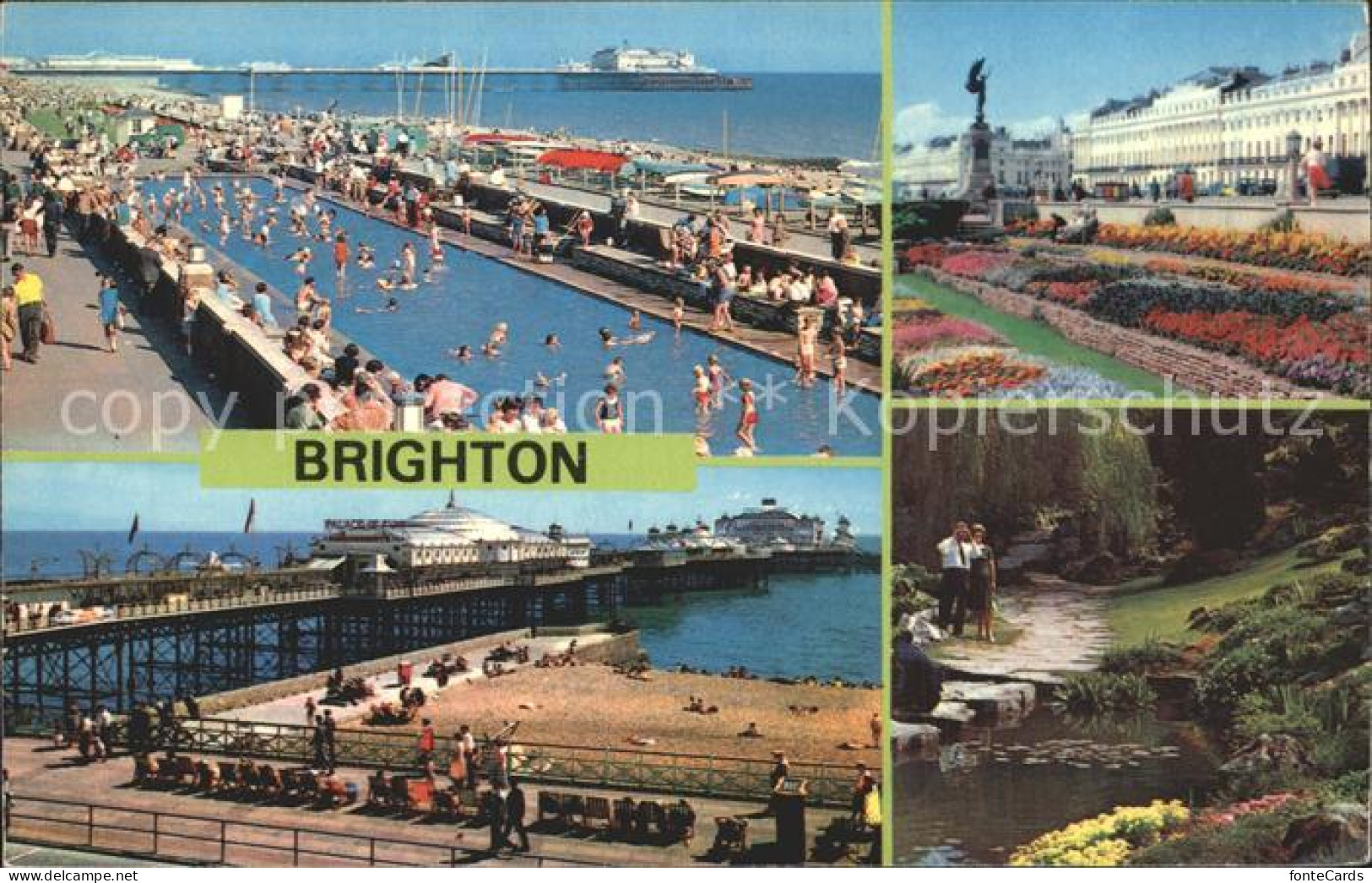 72394424 Brighton East Sussex Paddling Pool Peace Statue Palace Pier Rock Garden - Autres & Non Classés