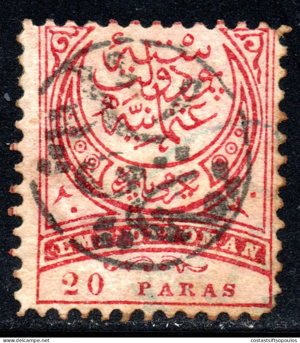 3110.TURKEY 1884 20p.UNIDENTIFIED  POSTMARK,SIGNED. - Usati