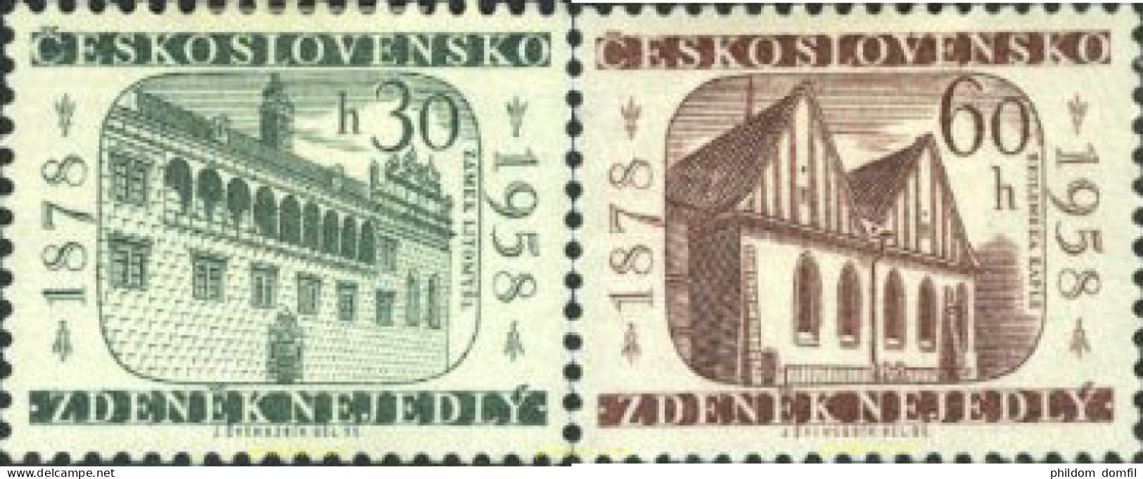 200101 HINGED CHECOSLOVAQUIA 1958 80 ANIVERSARIO DEL NACIMIENTO DE Z. NEJEDLY - Unused Stamps