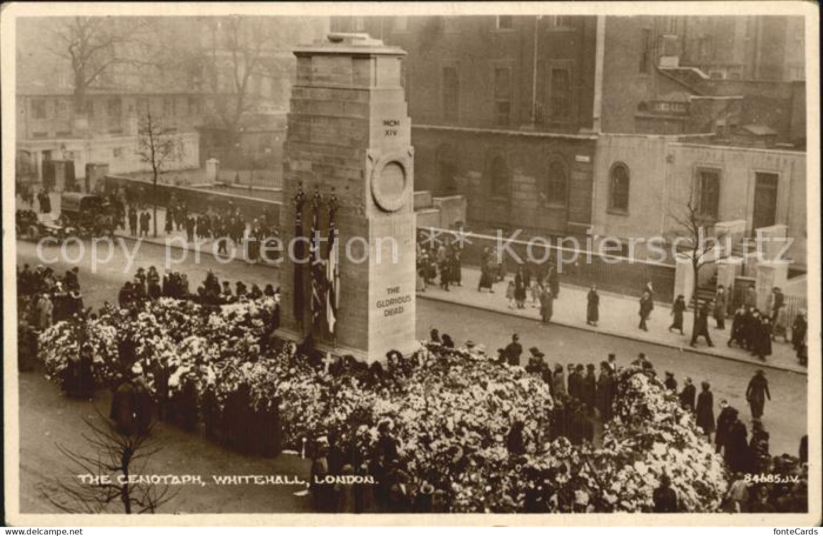 72477641 London Cenotaph Whitehall Valentines Postcard - Andere & Zonder Classificatie