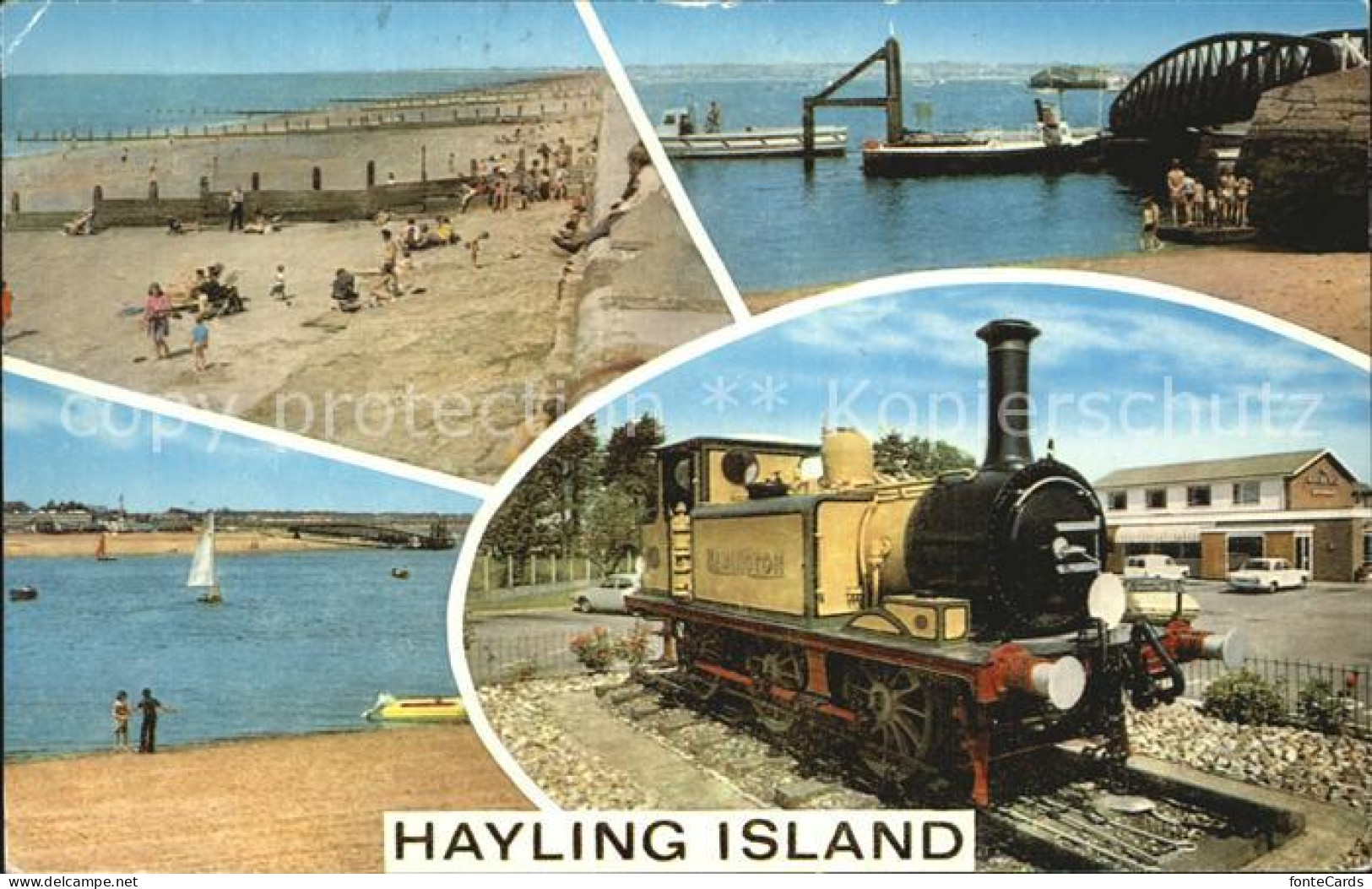 72468953 Hayling Island Beach Coast Train Strand Kueste Dampflokomotive Hayling  - Andere & Zonder Classificatie