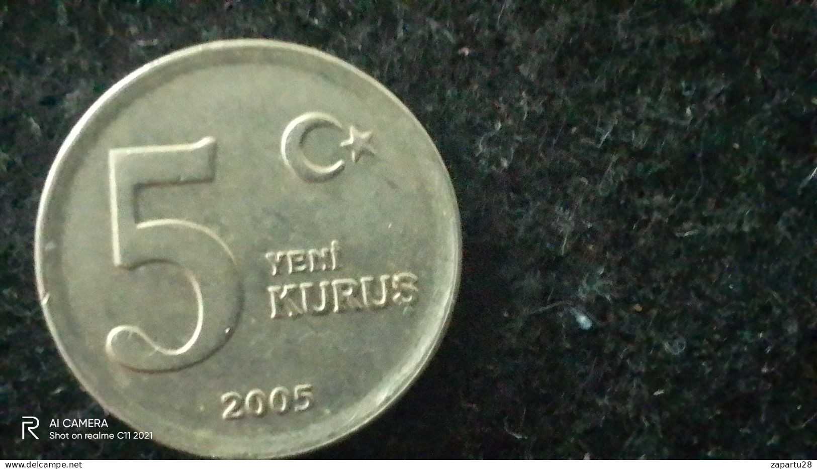 TÜRKİYE-2005--       -5      KURUŞ            VF - Turkey