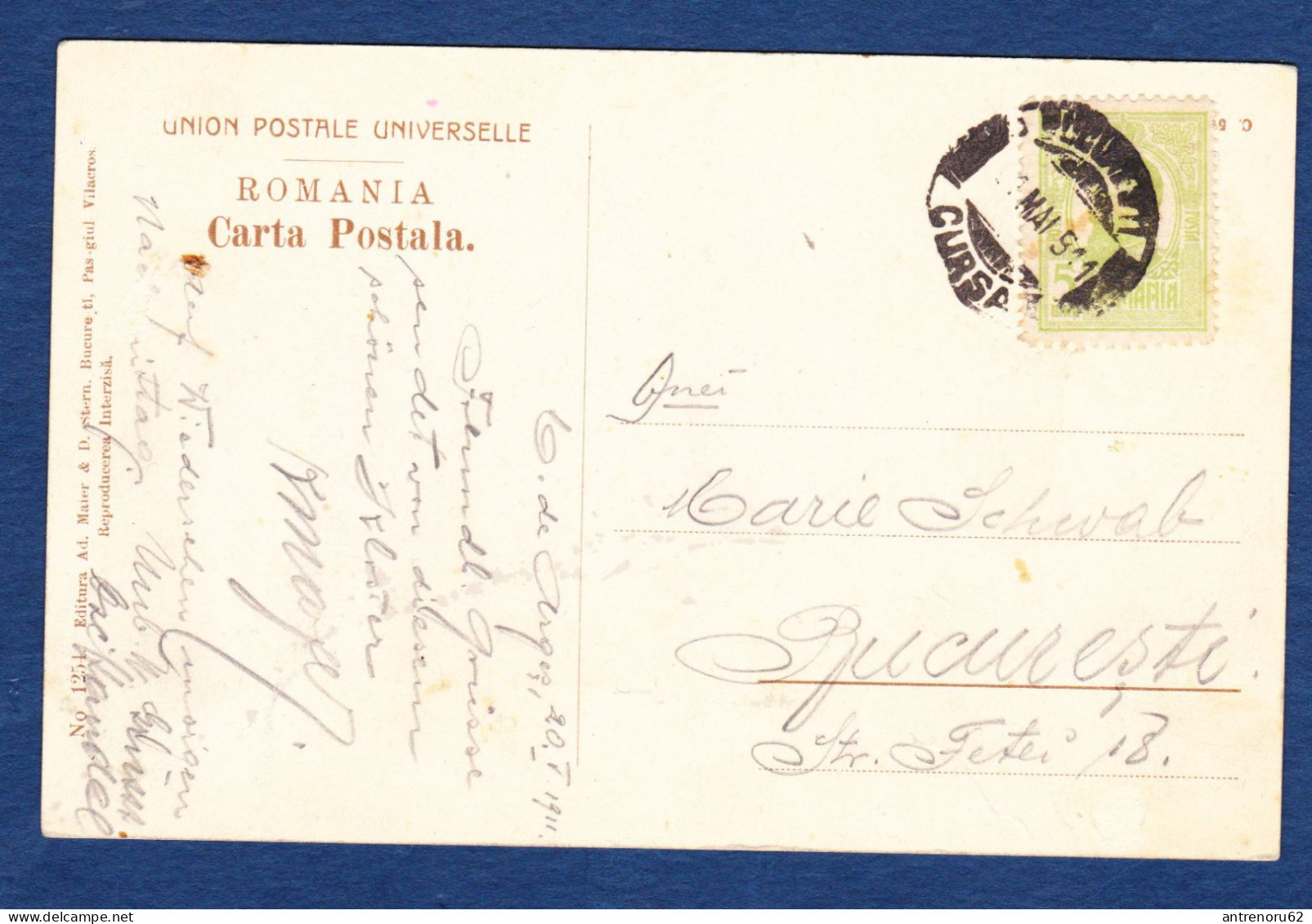 POSTCARD-ROMANIA-1911-RESEDINTA-REGALA-CURTEA-DE-ARGES-SEE-SCAN - Roumanie