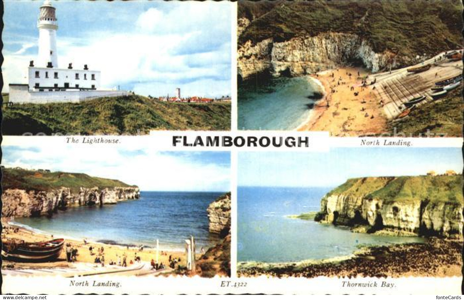 72464255 Flamborough The Lighthouse Aerial View North Landing Thornwick Bay Flam - Andere & Zonder Classificatie