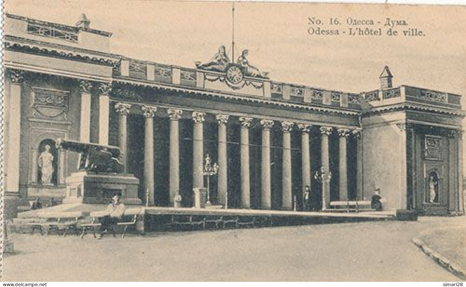 ODESSA - N° 16 - L'HOTEL DE VILLE (CP DE CARNET) - Ucraina