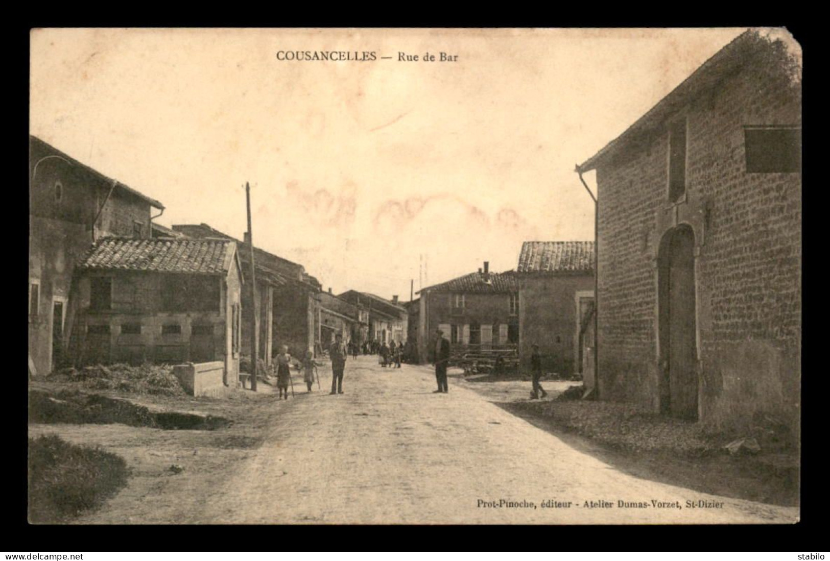 55 - COUSANCELLES - RUE DE BAR - EDITEUR PROT-PINOCHE - VOIR ETAT - Altri & Non Classificati