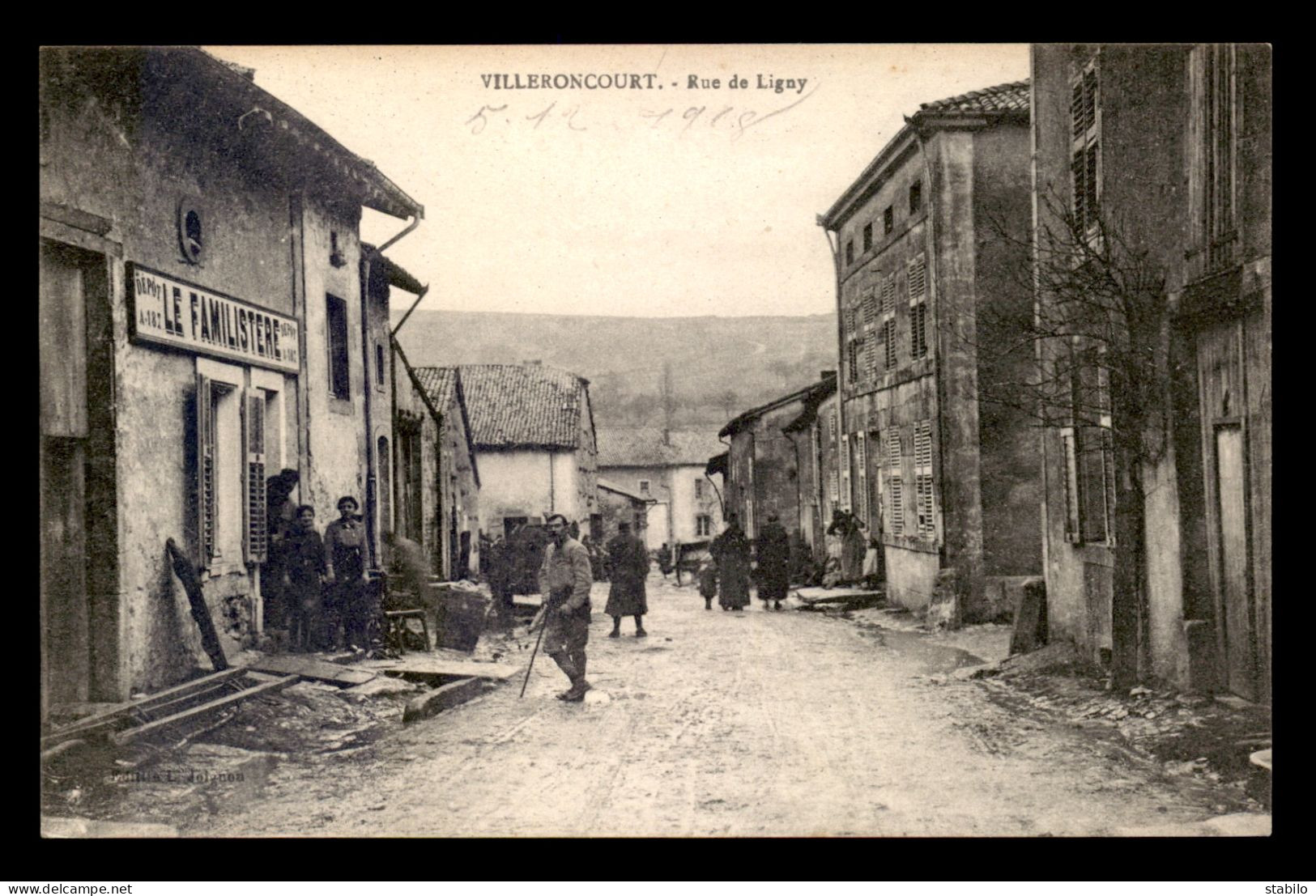 55 - VILLERONCOURT - RUE DE LIGNY - FAMILISTERE N° A-187 - EDITEUR JOIGNON - Sonstige & Ohne Zuordnung