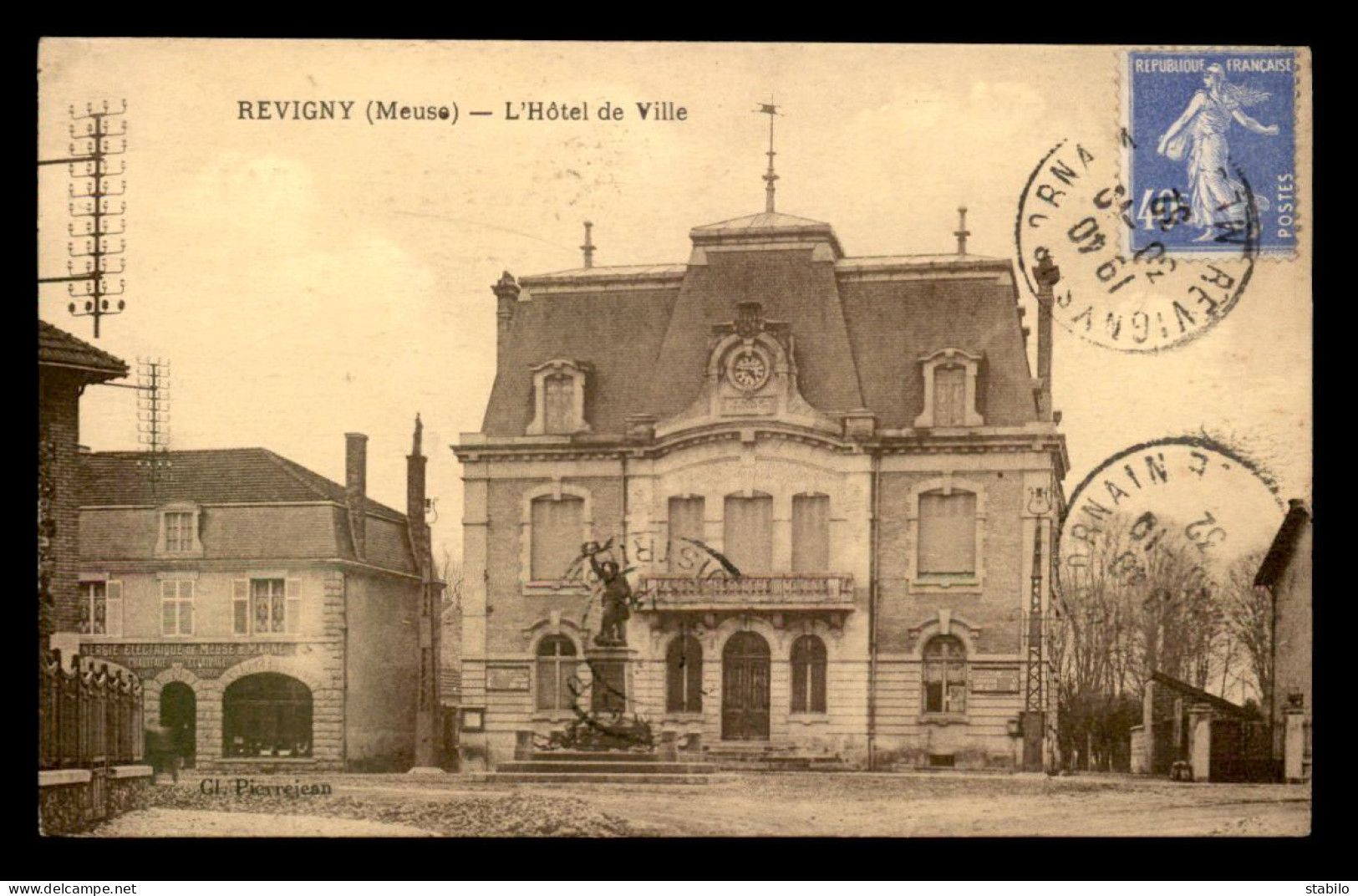 55 - REVIGNY-SUR-ORNAIN - L'HOTEL DE VILLE - EDITEUR PIERREJEAN - Revigny Sur Ornain