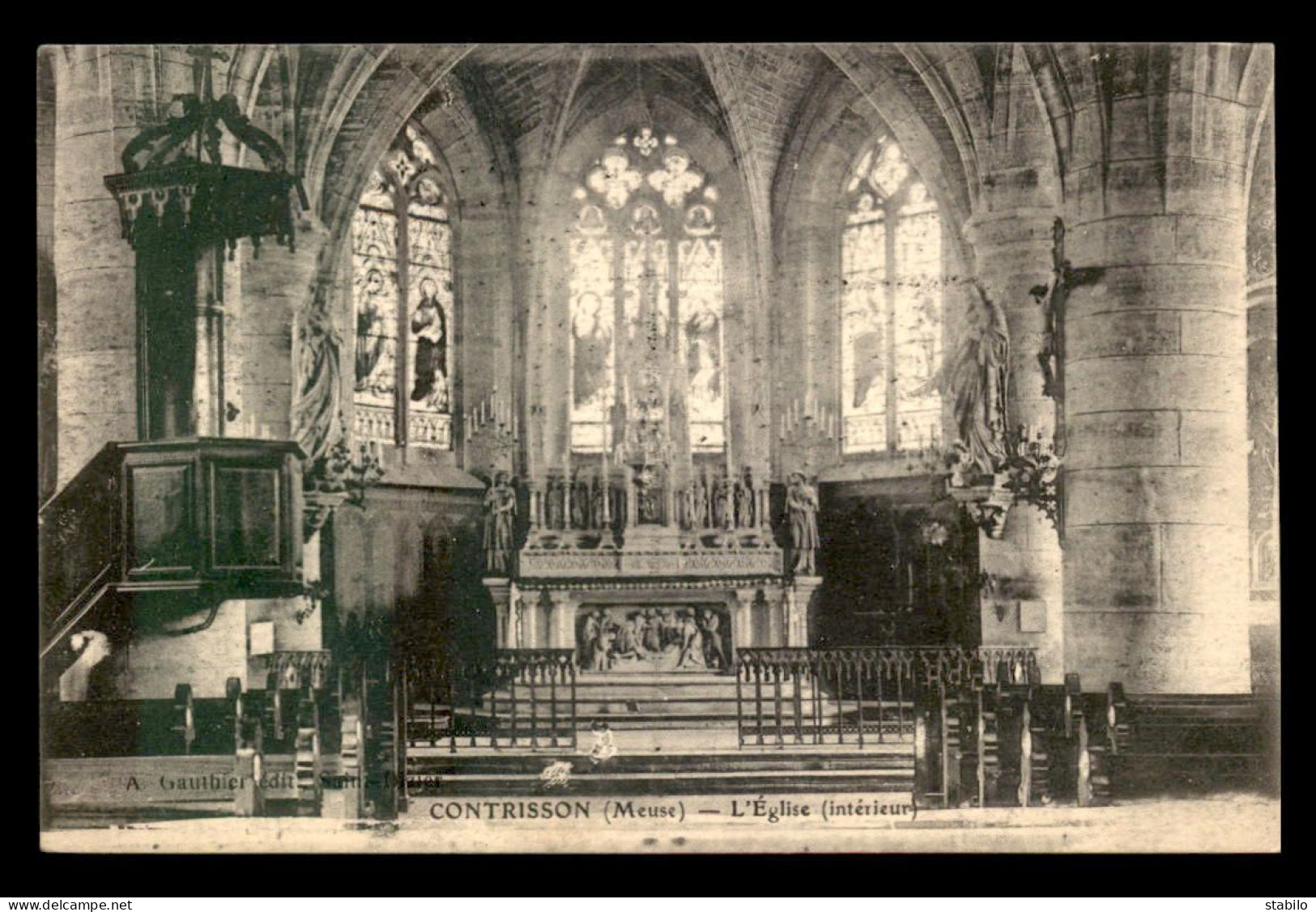 55 - CONTRISSON - INTERIEUR DE L'EGLISE - EDITEUR GAUTHIER - Other & Unclassified