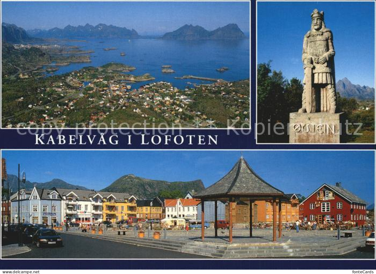 72458908 Kabelvag Denkmal Fliegeraufnahme Norwegen - Norway