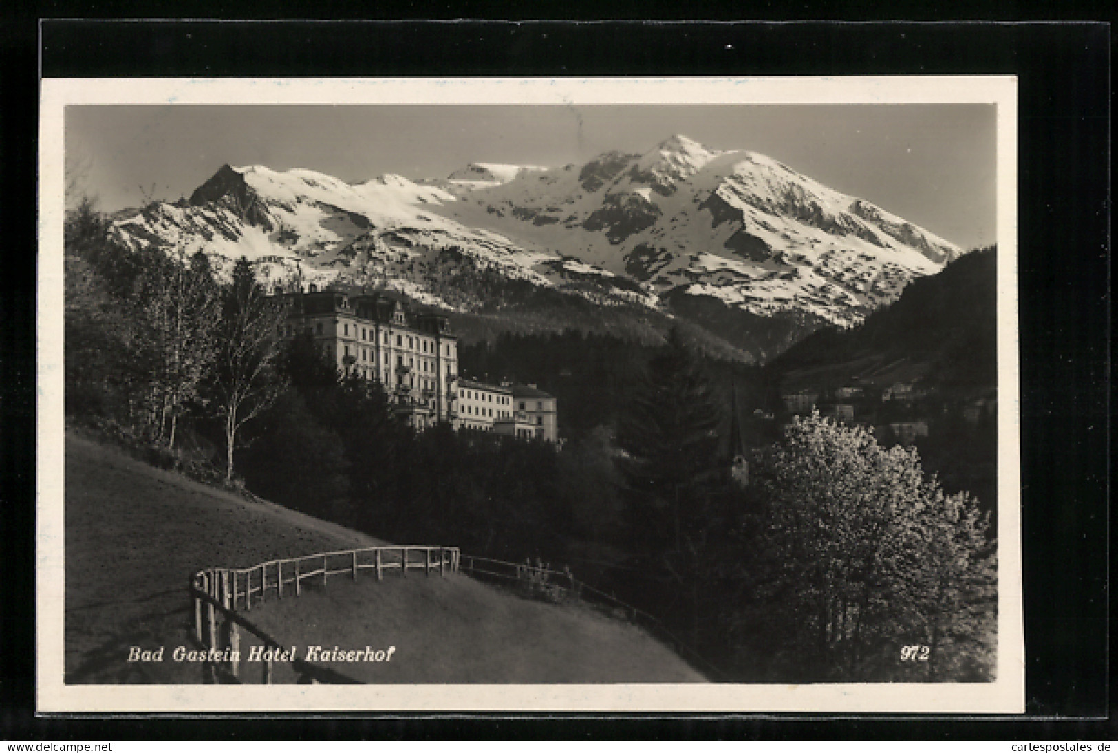 AK Bad Gastein, Hotel Kaiserhof Mit Alpen  - Autres & Non Classés