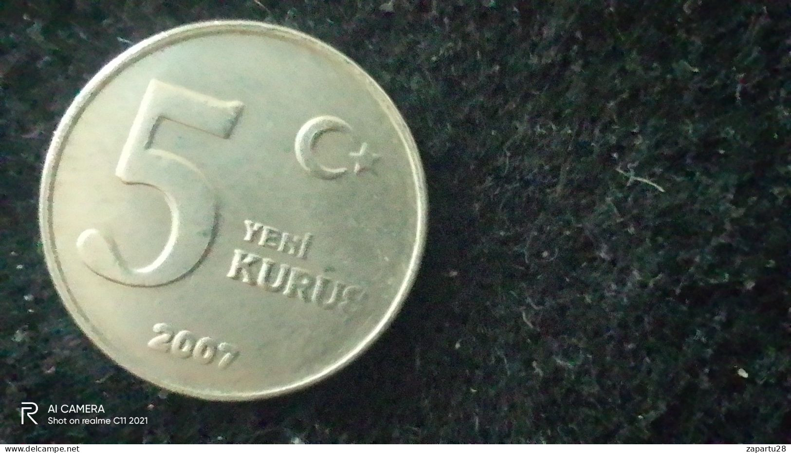 TÜRKİYE-2007--       -5      KURUŞ            VF - Turquia