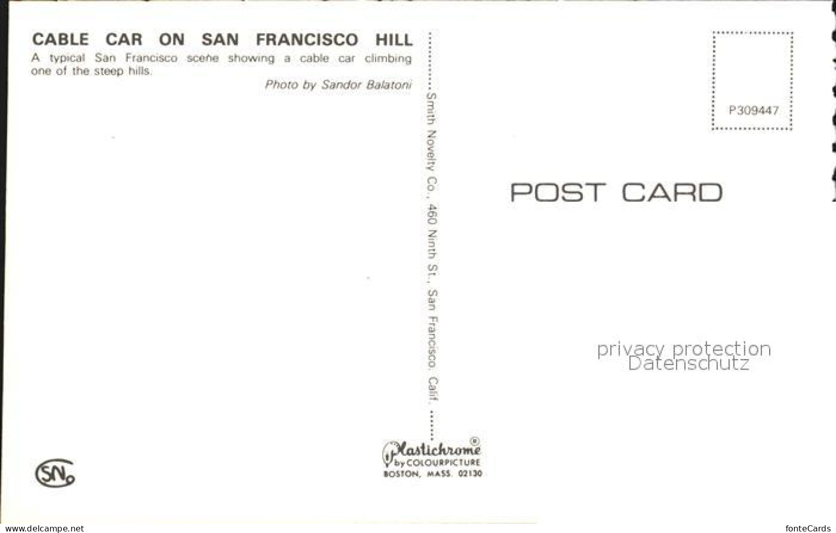 72456760 San_Francisco_California Cable Car  - Altri & Non Classificati