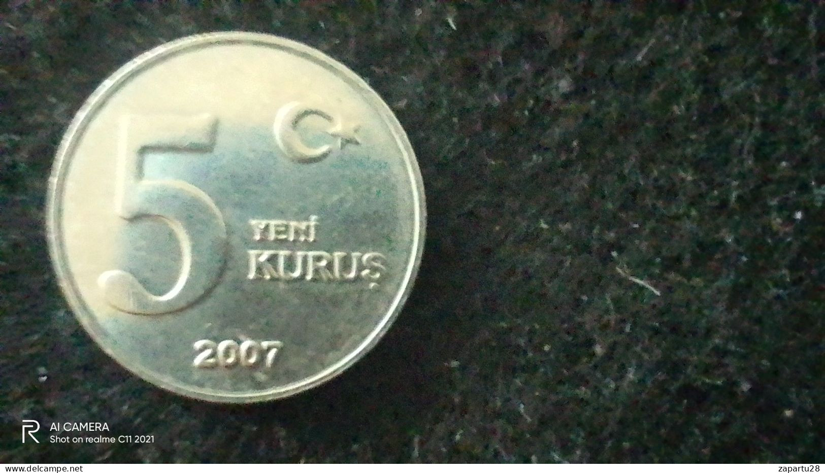 TÜRKİYE-2007--       -5      KURUŞ            VF - Turkey