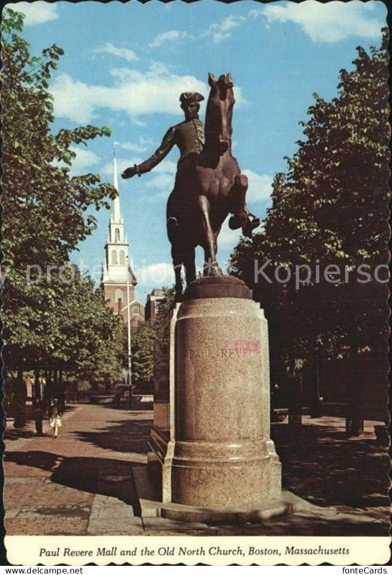 72456705 Boston_Massachusetts Paul Revere Mall Old North Church - Autres & Non Classés