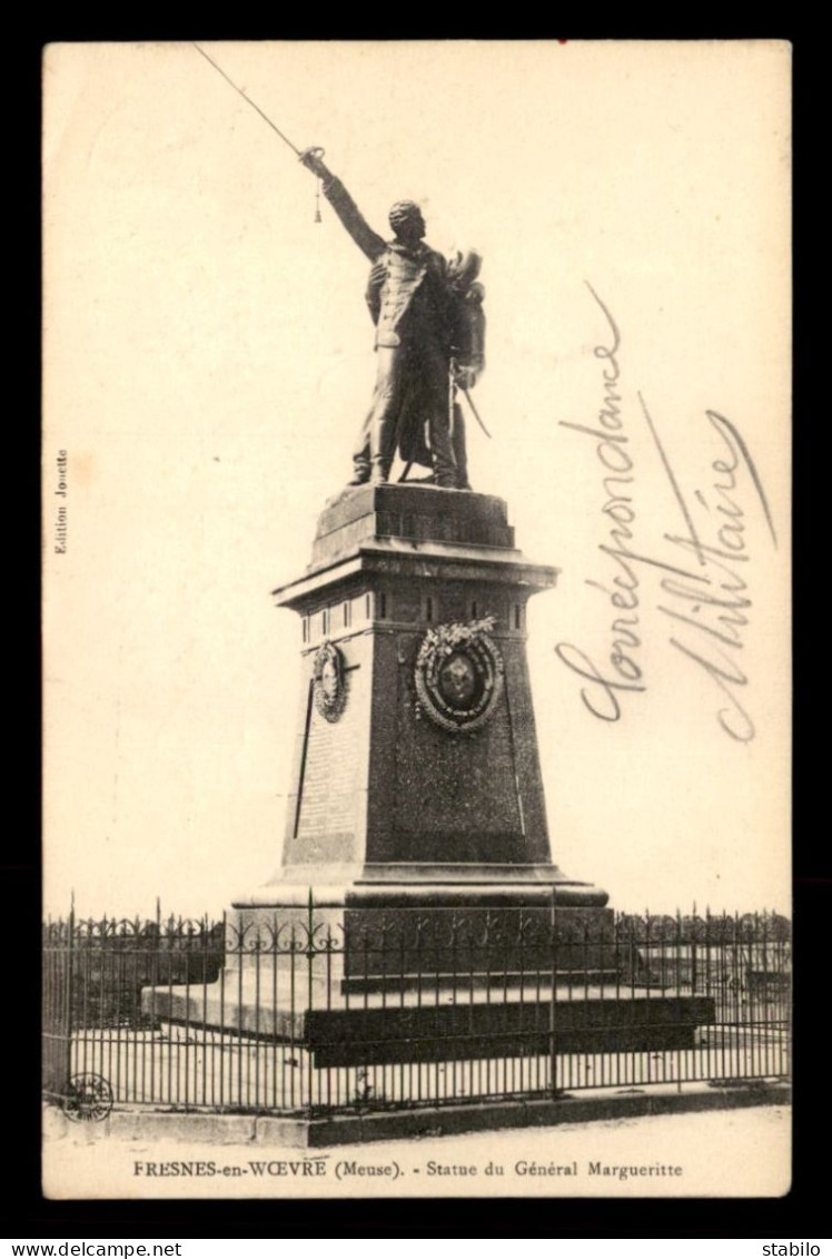 55 - FRESNES-EN-WOEVRE - STATUE DU GENERALE MARGUERITTE - EDITEUR JONETTE - Sonstige & Ohne Zuordnung