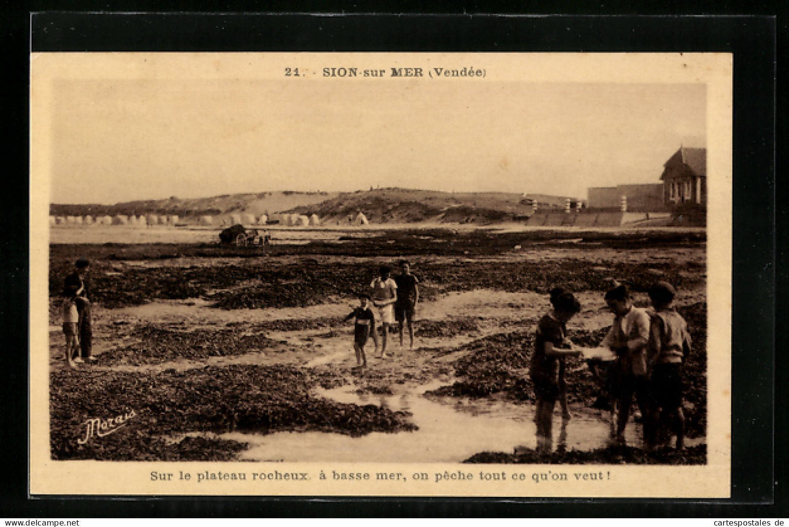 CPA Sion-sur-Mer, Sur Le Plateau Rocheux  - Other & Unclassified