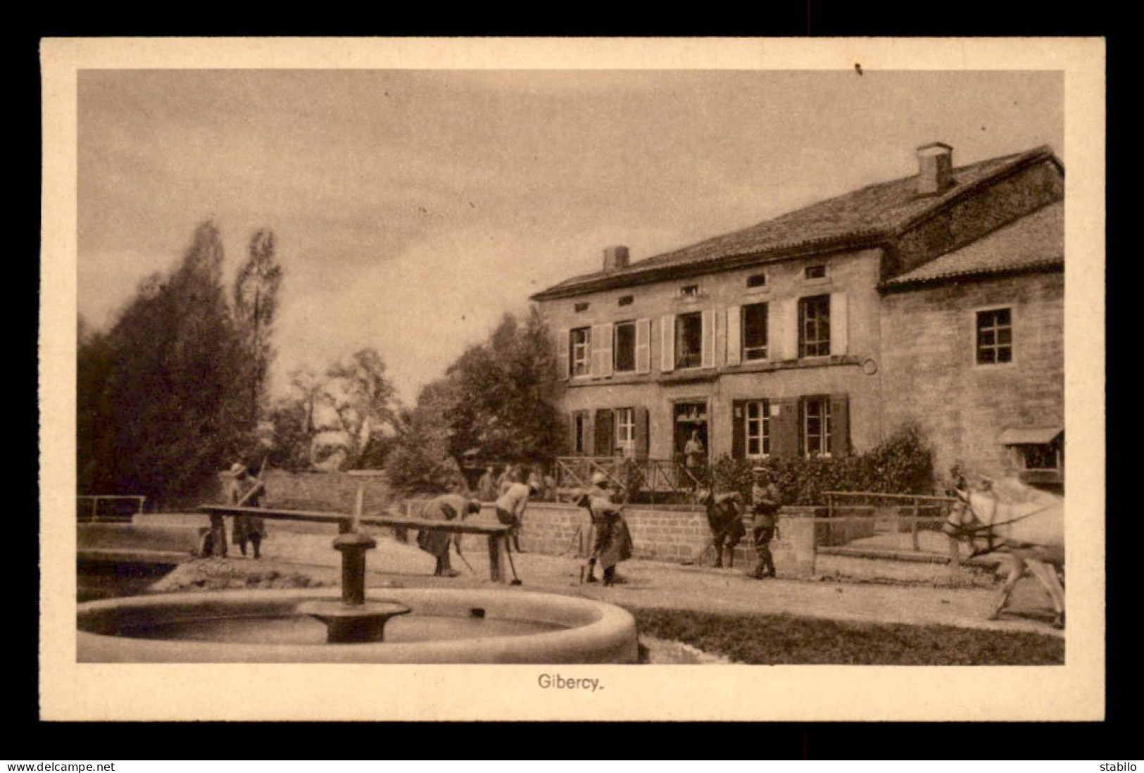 55 - GIBERCY - PRISONNIERS FRANCAIS AU TRAVAIL - FELDPOSTKARTE  - Otros & Sin Clasificación