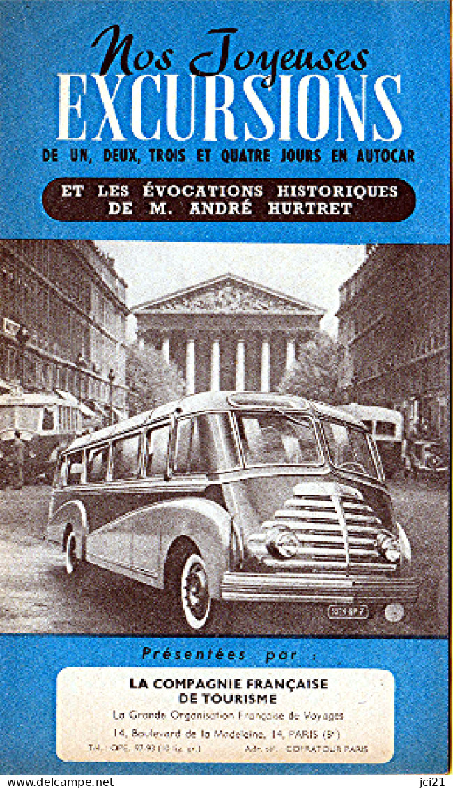 Nos Joyeuses EXCURSIONS 1954 (Autocar, Autobus, Traction Avant) (1064)_rl43 - Programas